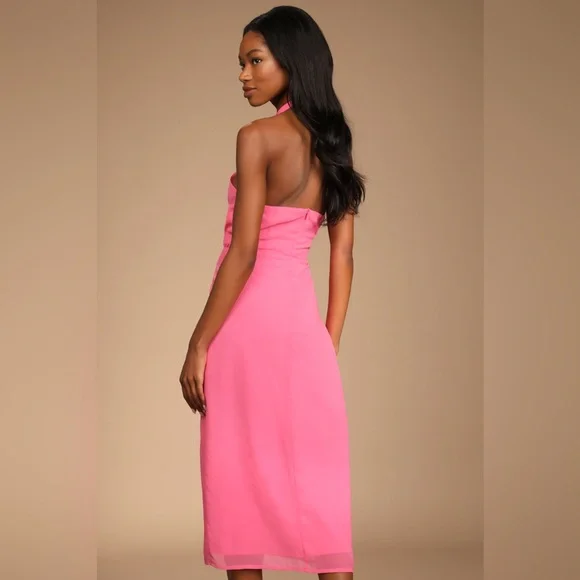 NWT Lulus halter midi dress - Picture 2 of 11